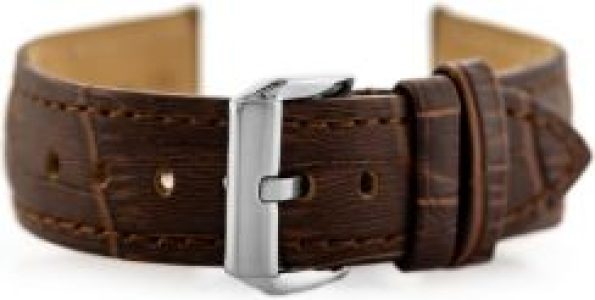 Pasek skórzany do zegarka W06 – ciemny brąz – 24mm