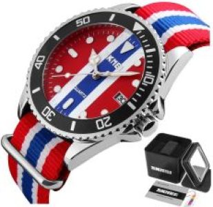 SKMEI 9133 DATOWNIK nylon biel niebieski