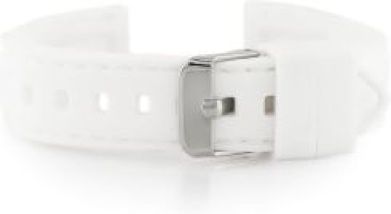 Tayma Pasek gumowy do zegarka – przeszywany biały 20mm (TAYMA10380)